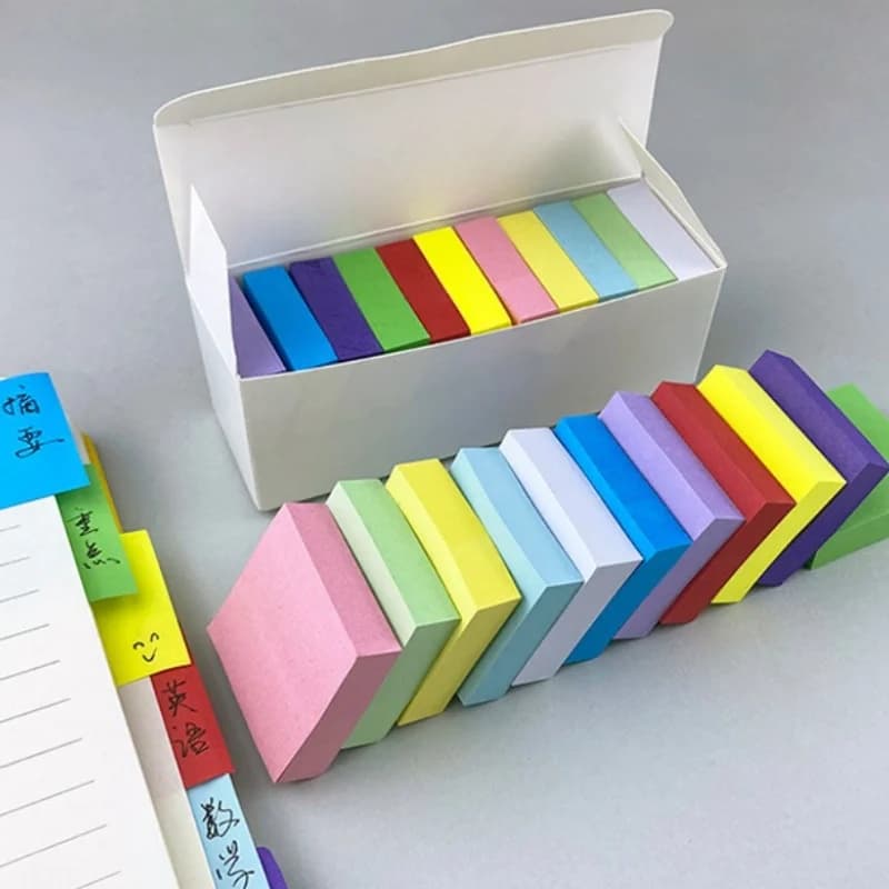 Colorful Mini Square Note Self Adhesive Index Label Message Notes Memo Notebook File Classification Note