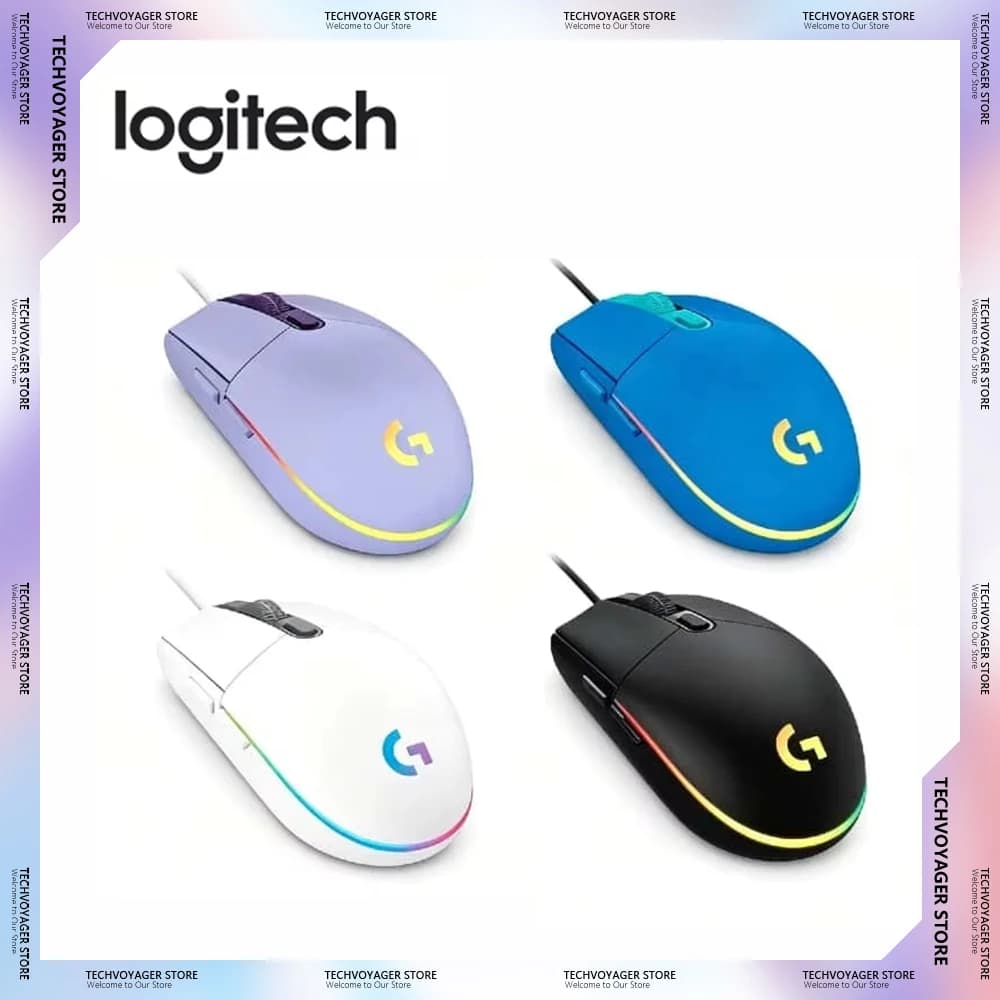 Mouse da gioco Logitech G102 Lightsync cablato USB con tempo di risposta di 1 ms, mouse da gioco per eSports, accessori da gioco per giocatori, regalo per uomo