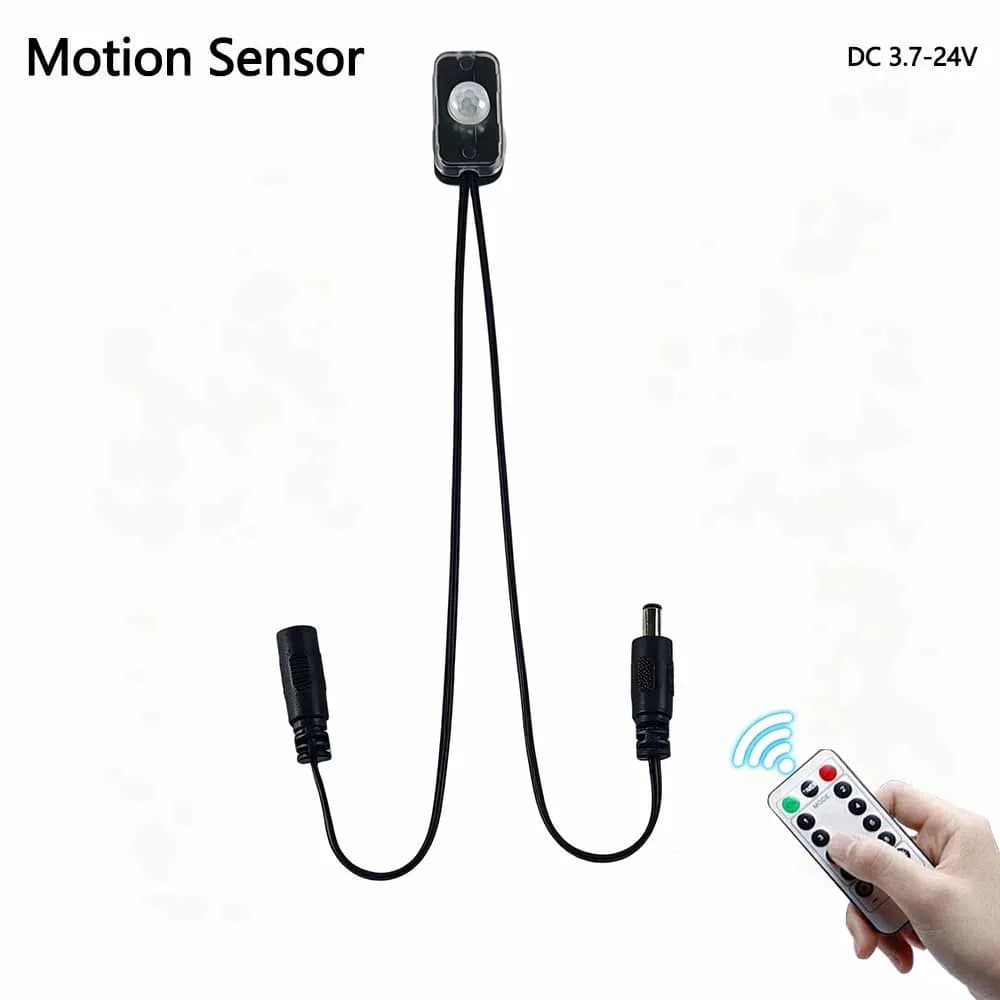 PIR Infrared Motion Sensor Auto Switch, Mini PIR Sensor Detector DC5V 12V Adjustable Time Delay Human Body Sensor for LED Strip