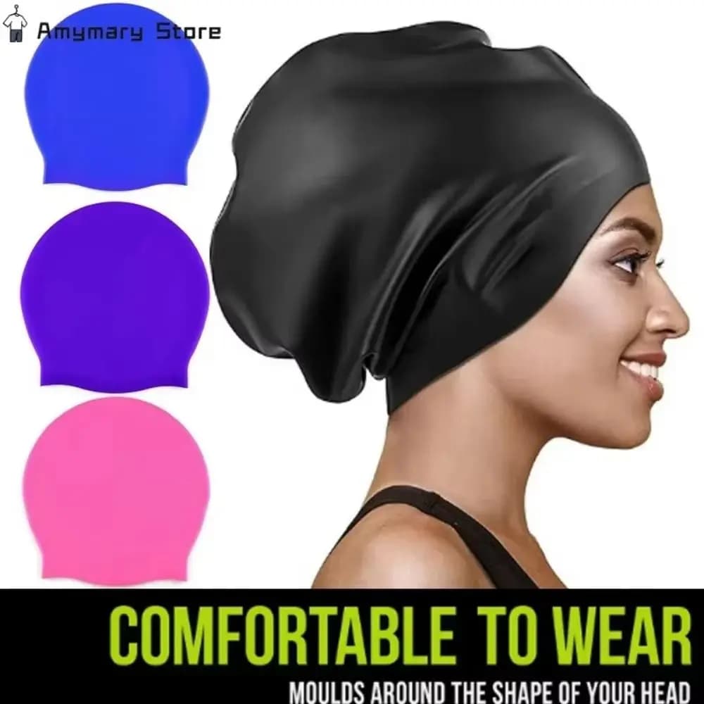 Copricapo da nuoto in silicone elastico Design addensato Cuffia da nuoto impermeabile tinta unita Anti-freddo 3D Fit Cuffia da snorkeling Surf