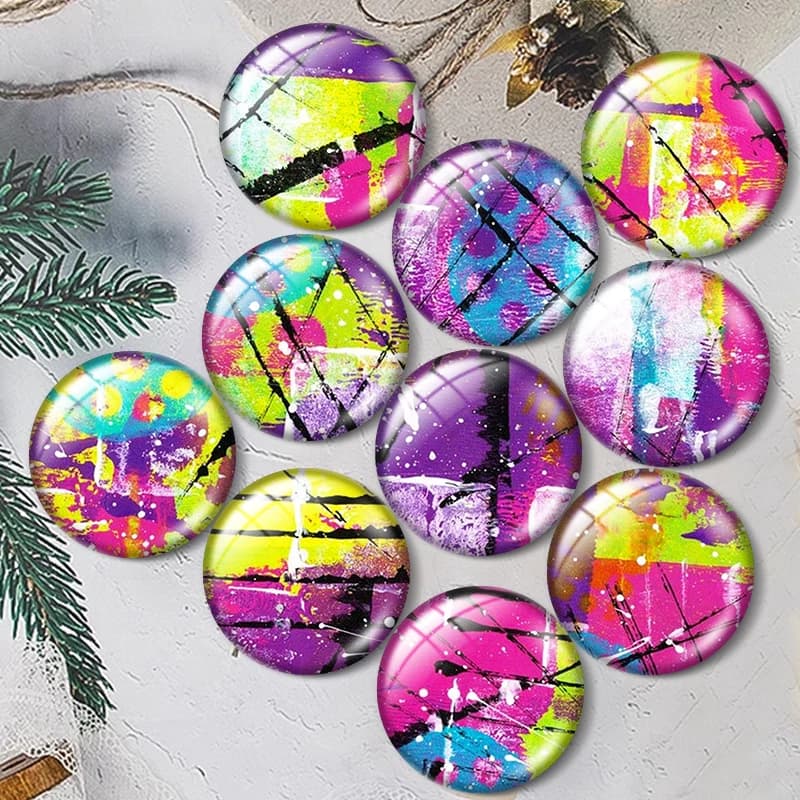 Cabochon in vetro viola passione 12mm/18mm/20mm/25mm per bracciali, ciondoli, anelli, orecchini e componenti per la creazione di gioielli