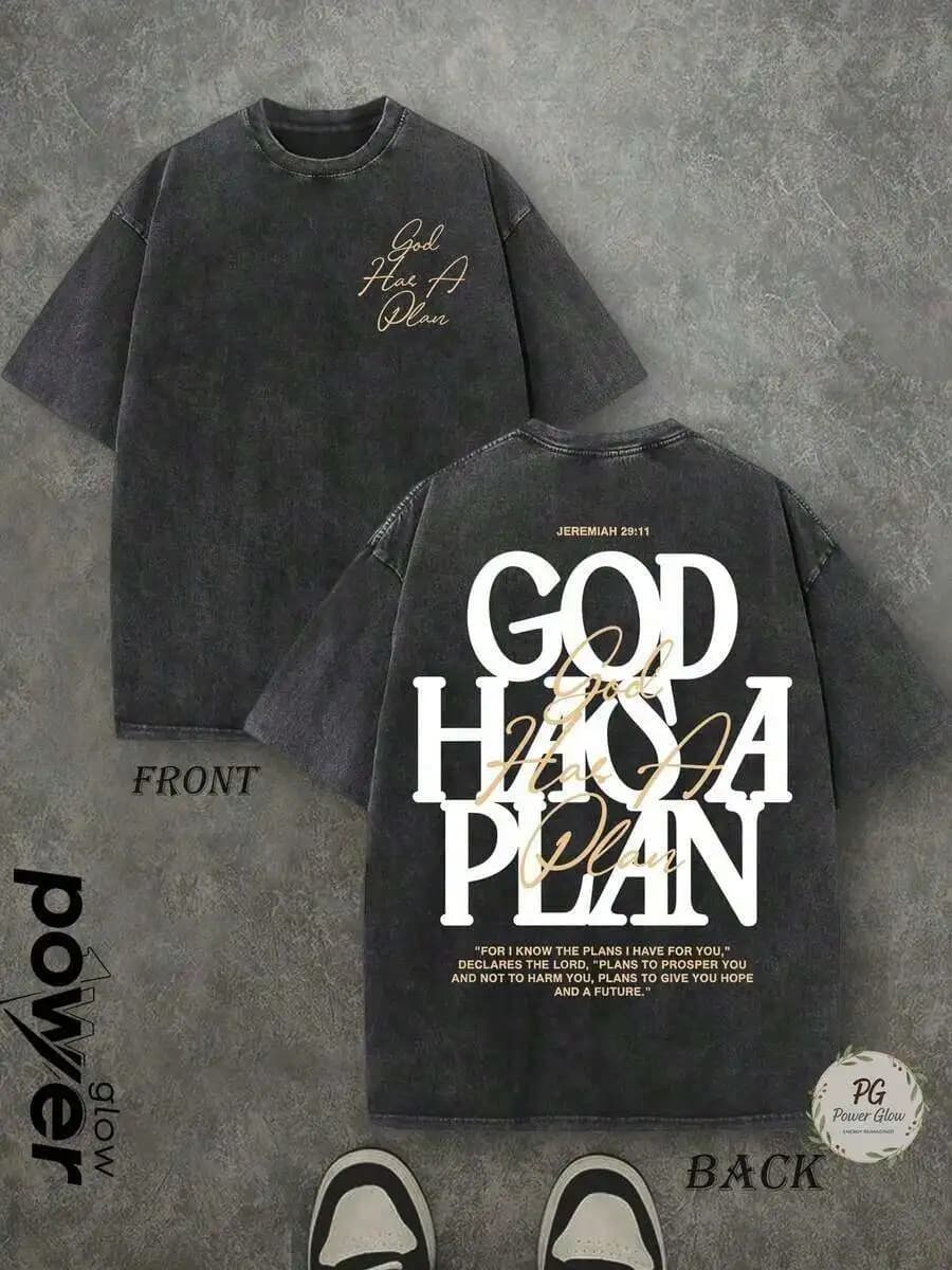 T-shirt con stampa fronte-retro effetto lavato, regali di Natale, T-shirt grafiche da uomo Y2K