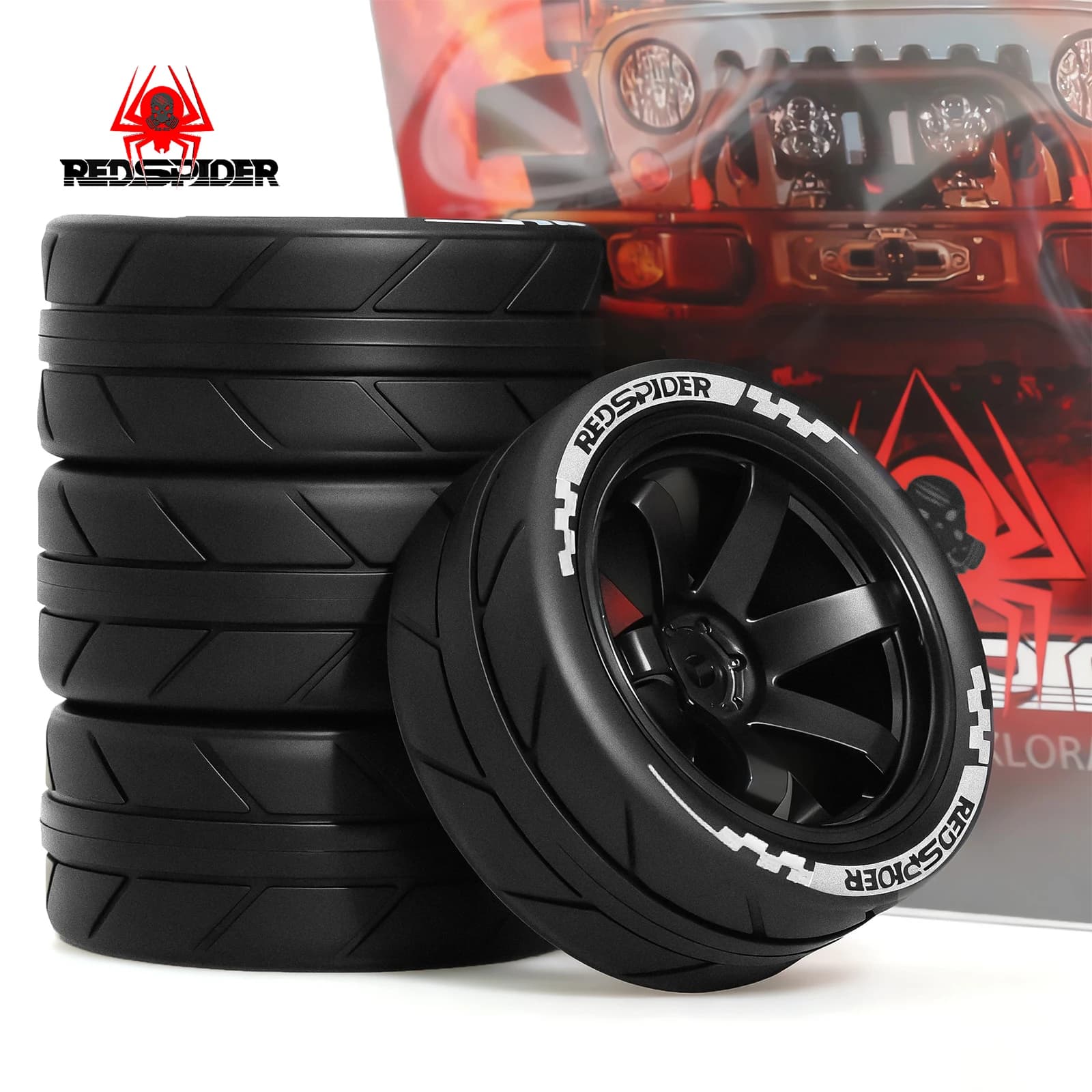 1/10 Ruote da corsa RC Pneumatici Cerchioni in plastica Hub12mm Esagonale per RC On Road Car Tamiya TT01 TT02 XV01 XV02 PTG-2 HSP HPI Kyosho