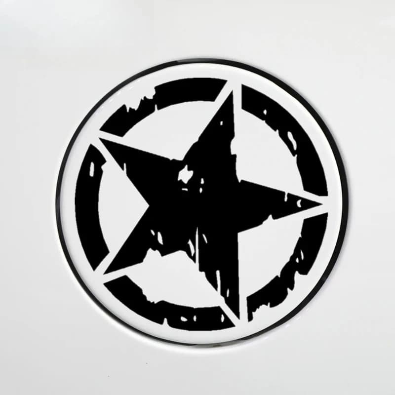 1 piece of five-pointed stars broken car stickers damaged warfare for motorcycle helmets sticker for solar fuel protection funny Christmas gifts