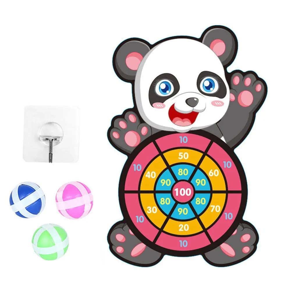 Montessori Cartoon Indoor Outdoor Party Lancio Bersaglio Panno Palla appiccicosa Giocattoli Regalo per bambini Gioco da tavolo per freccette Gioco sportivo bersaglio
