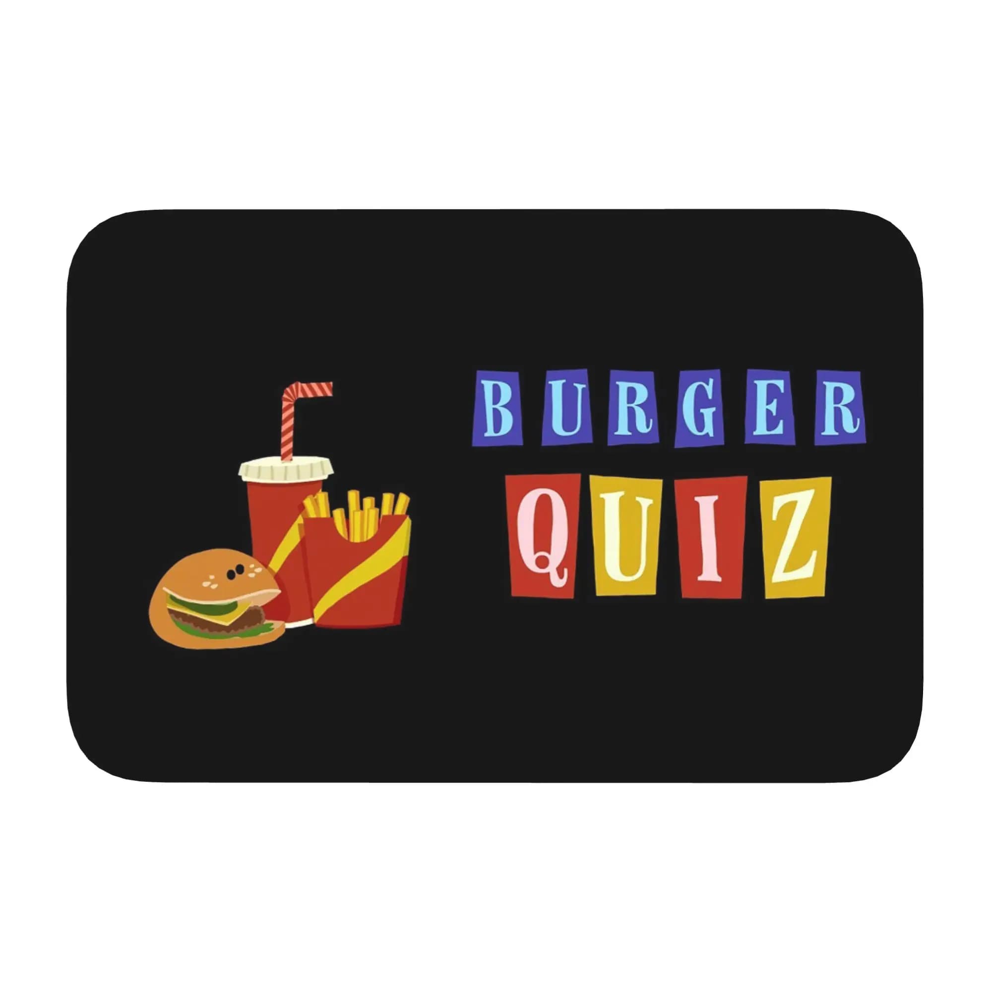 Burger Quizz New Logo Tappetino antipolvere Tappeto per cucina, ingresso, casa, tappetino per camera da letto