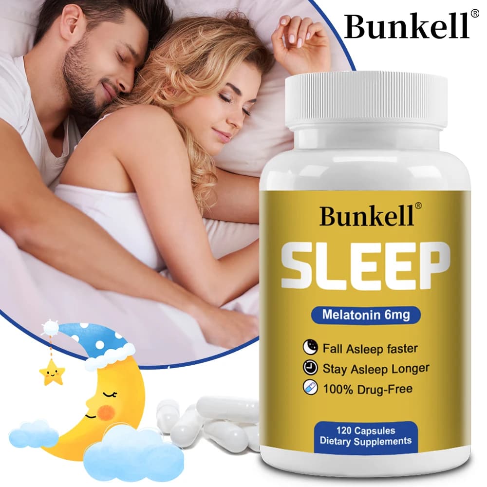 Melatonin from 6 mg with vitamins, promotes falling sleep quickly | Vegan gluten-free non GMO | Food supplement