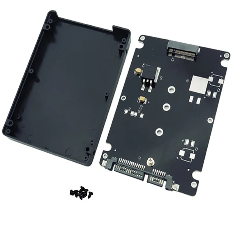 Nuovo Case SSD M.2, Box Esterno per SSD M.2, Adattatore M.2 SSD, Box Esterno da 2.5 pollici, da NGFF a SATA 3 6Gbps per SSD M.2 con chiave B e base SATA