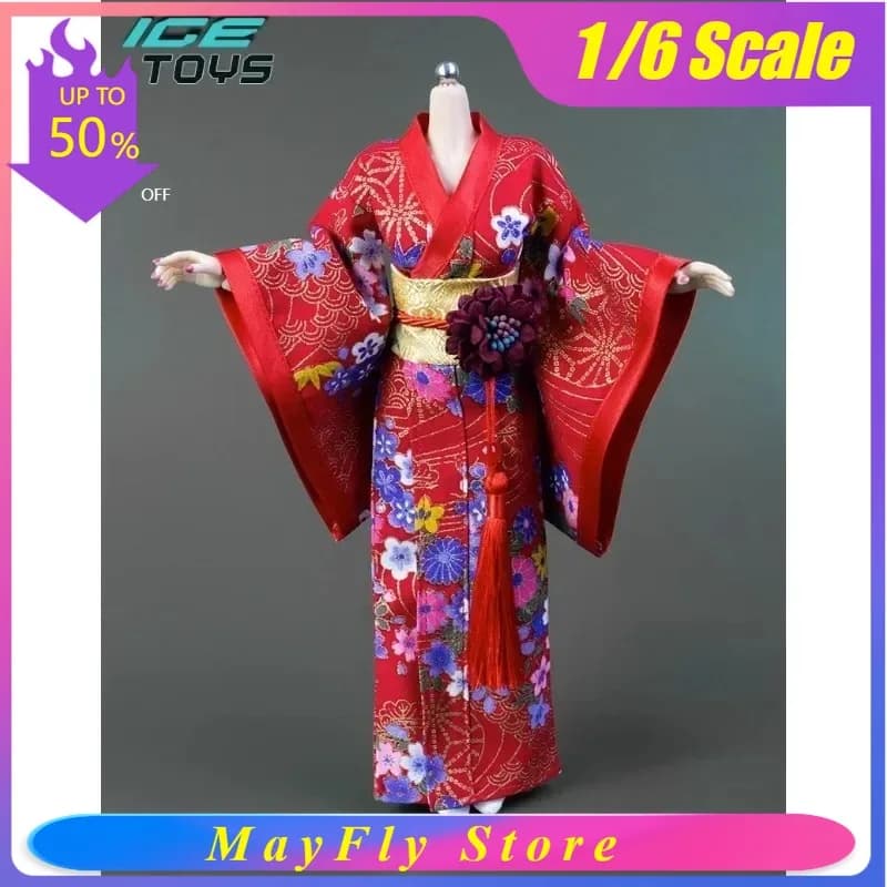 ICE TOYS Model of Clothing Kimono Long/Corto Printed in Ladder 1/6 for Soldiers, for Action Figures from 12 Inches, BJD