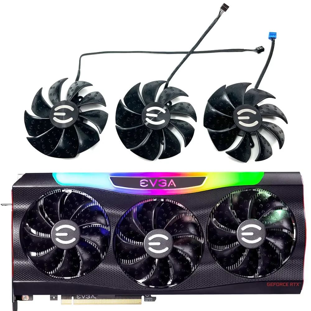 Muslimate RTX3080 FTW3 ULTRA GAMING GPU Fan, per EVGA RTX3090, 3080TI, 3080, 3070TI, 3070 FTW3 ULTRA GAMING Video card ventola di raffreddamento