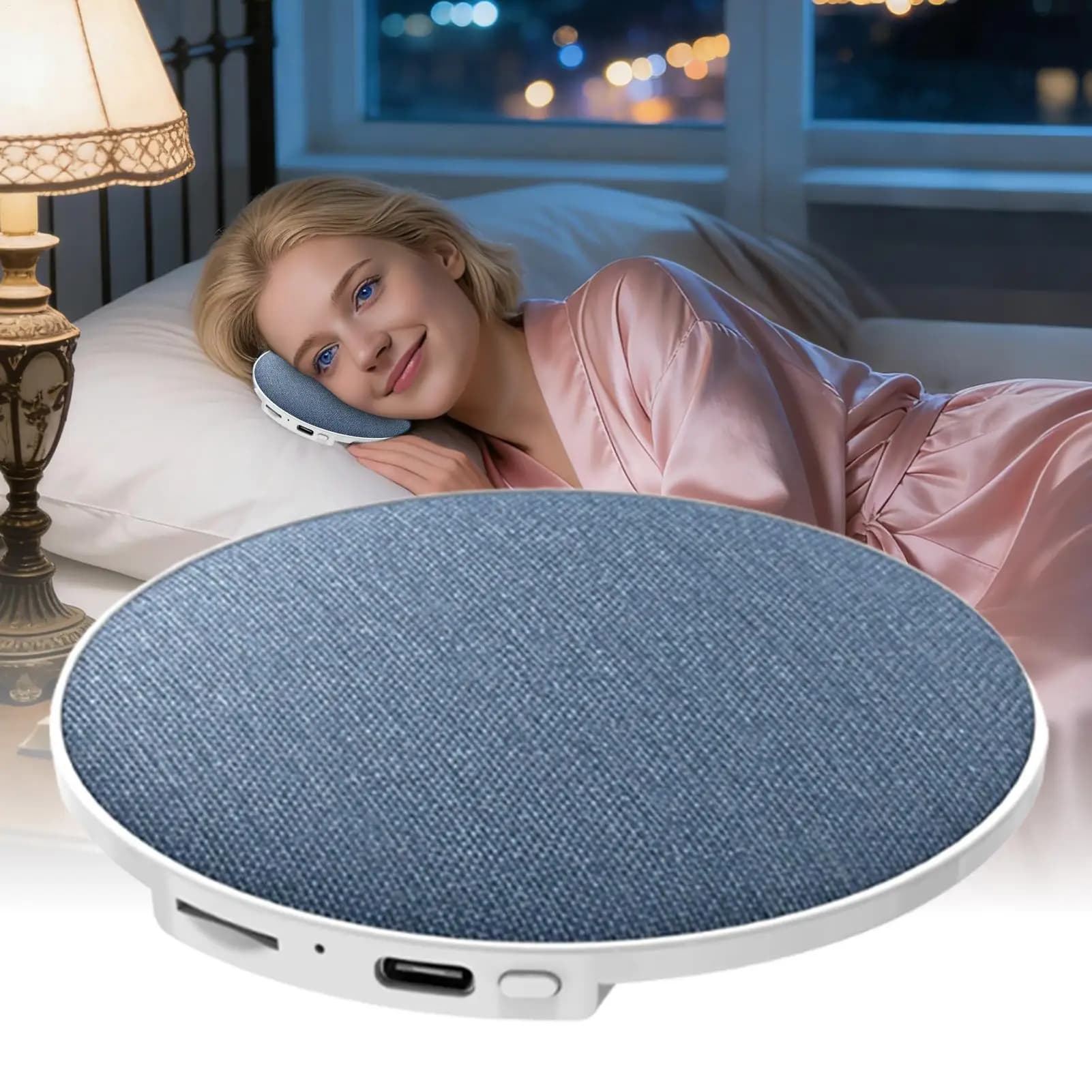 Altoparlante Bluetooth Wireless per Cuscino con Rumore Bianco, Timer Regolabili, Batteria a Lunga Durata per Sonno Profondo