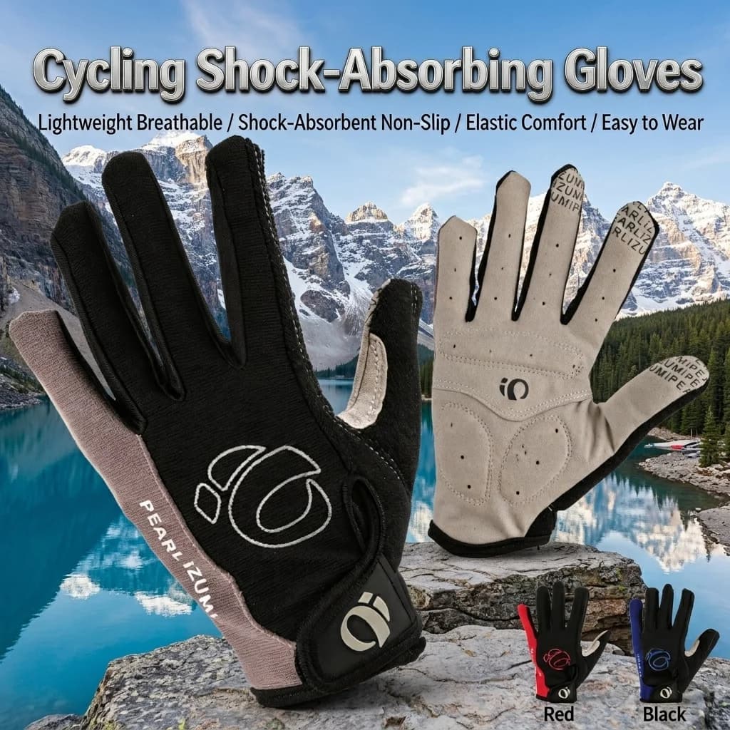 Full Finger Cycling Gloves Touch Screen Gel Pad Shockproof Bicycle Gloves Anti-Slip MTB Road Bike Riding Gloves Autumn Men Women
