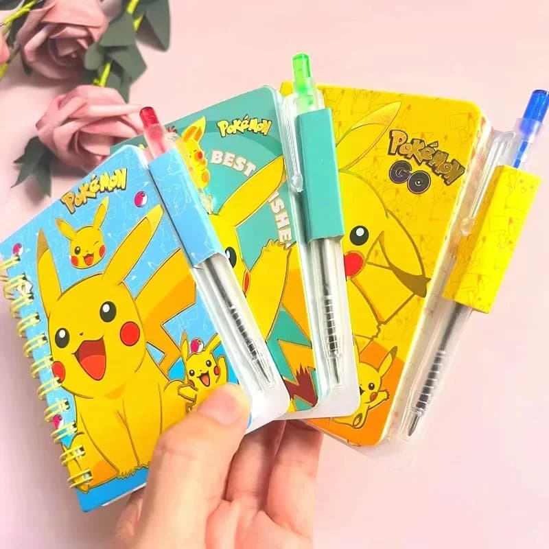 Quaderno Pokemon Pikachu con set di penne, simpatico diario per ragazze e bambini, confezione regalo di cancelleria, materiale scolastico
