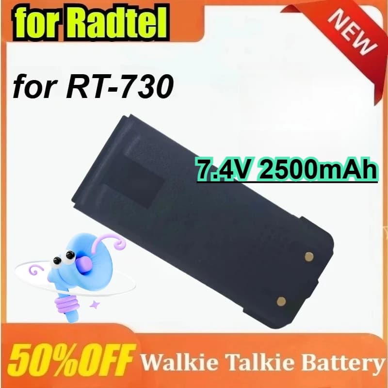 Nuova Batteria Li-ion 7.4V 2500mAh con Porta di Ricarica Type-C per Radio Bidirezionale Radtel RT-730