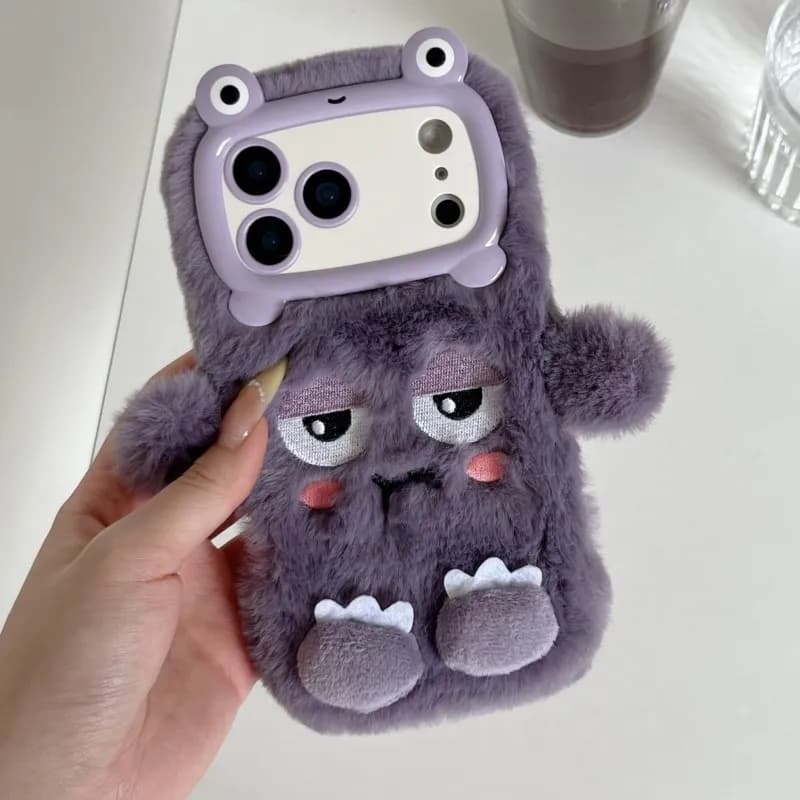 Phone Cases with funny expression and cute cartoon for iPhone 17 16 15 14 13 Pro Max Soft protective cover in plush