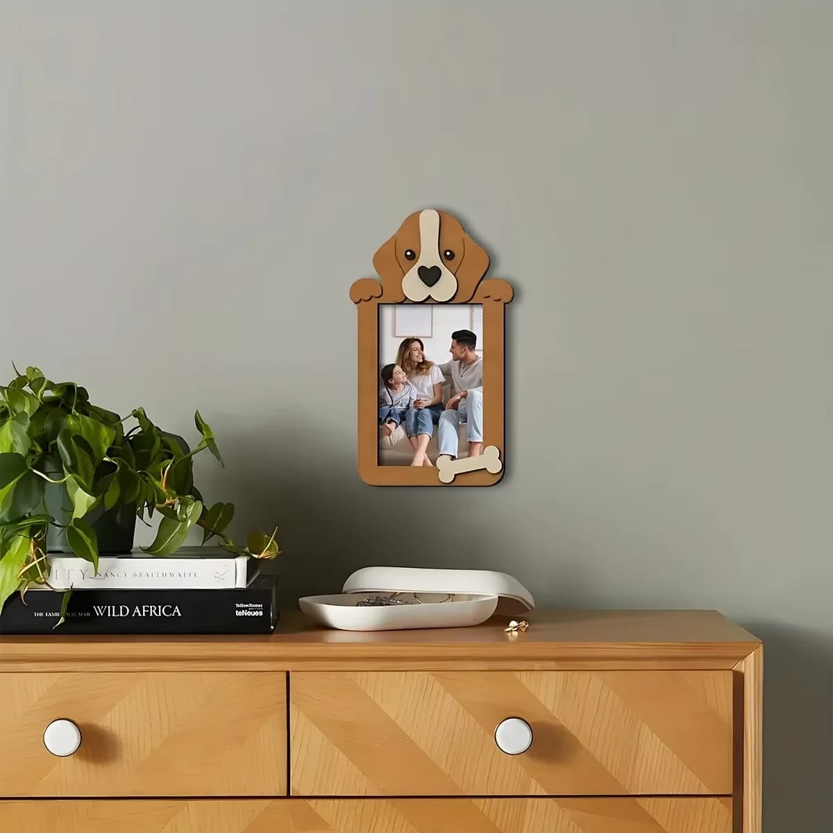Cornice Personalizzata per Animali Domestici, Targhe Decorative da Scrivania, Carica le Tue Foto di Animali, Regalo Perfetto