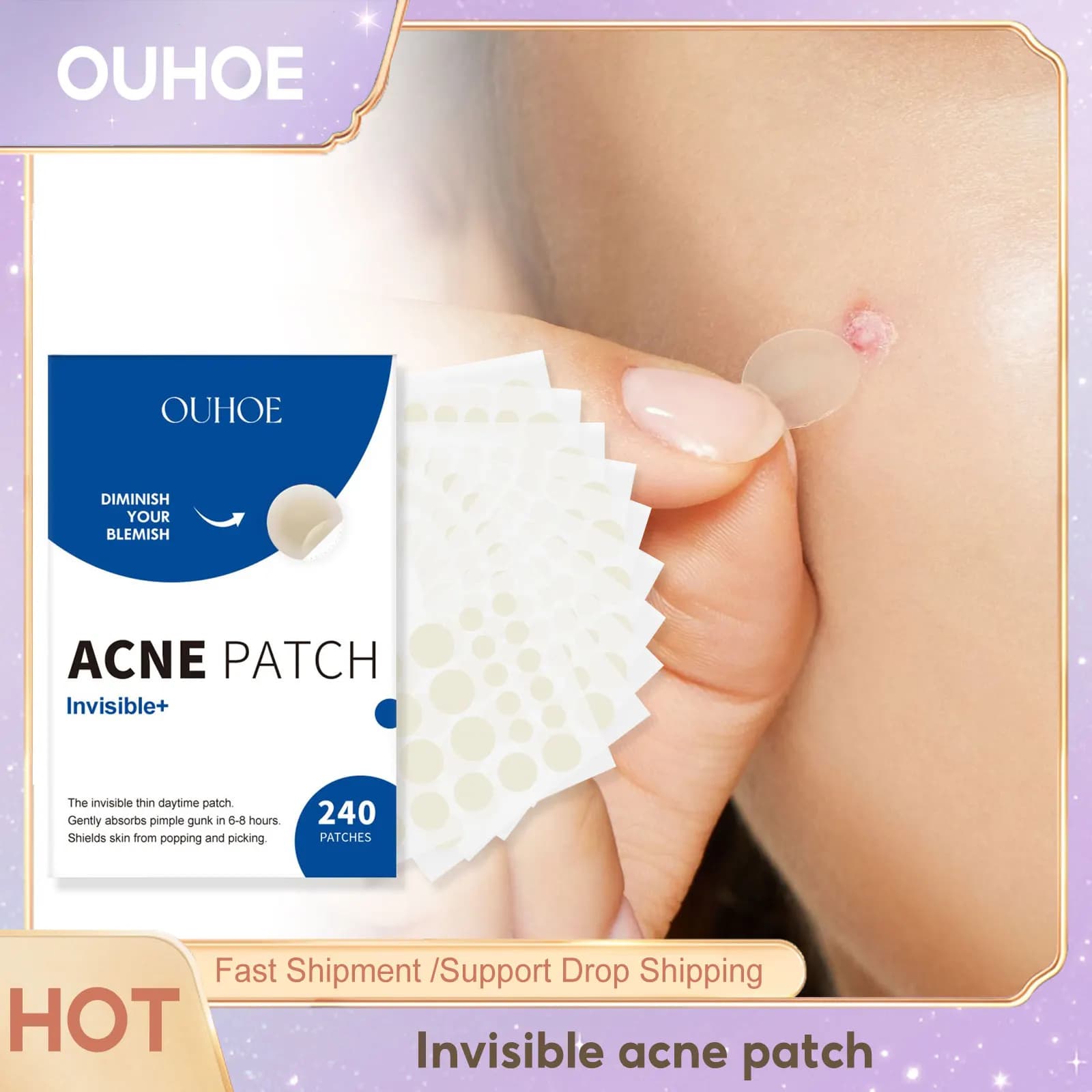 Rimozione di cerotti per l'acne invisibili brufolo dissolvenza adesivi per la cura della pelle dell'acne correttore macchie per il viso segni adesivi per il trucco di bellezza impermeabili