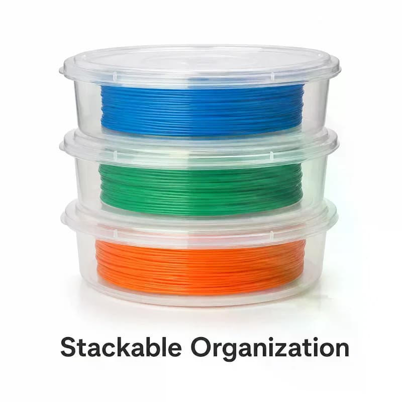10Pcs Clear 3D Filament Storage Box Stackable Moisture Proof Dust Proof Box