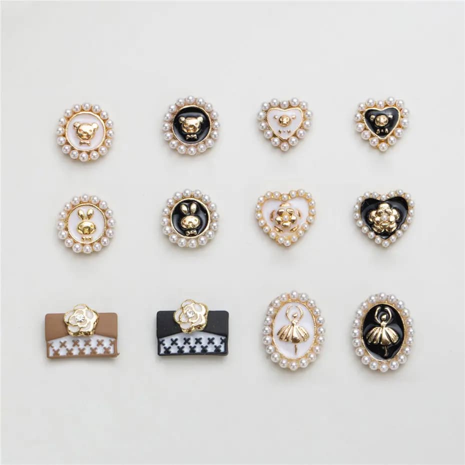 10pcs orso coniglio balletto Nail Art gioielli cristalli strass unghie accessori decorazioni Charms forniture per professionisti