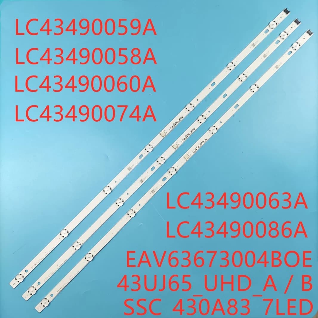 Striscia di retroilluminazione a LED(3) per 43UJ675V 43UJ634V 43LJ624V 43LJ634V 43LJ617T 43UJ701V 43UJ6309 43UJ6307 43UJ670V 43UJ6350 43UJ6500