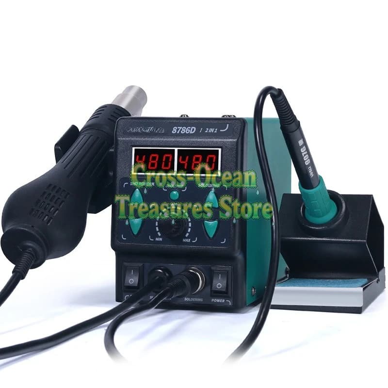 Tavolo per saldatura pistola termica due in uno, display digitale tabella di saldatura per smantellamento a temperatura costante