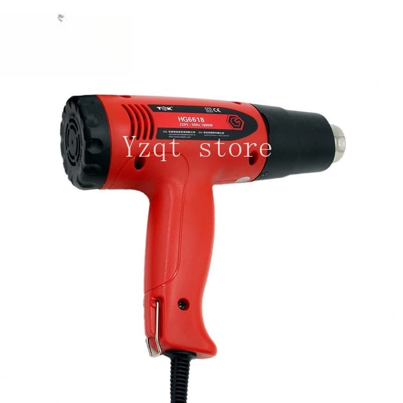 Pistola ad aria calda per film termoretraibile POF, sacchetti termoretraibili industriali, 1800W, controllo della temperatura, asciugacapelli, canale ad aria calda, display digitale
