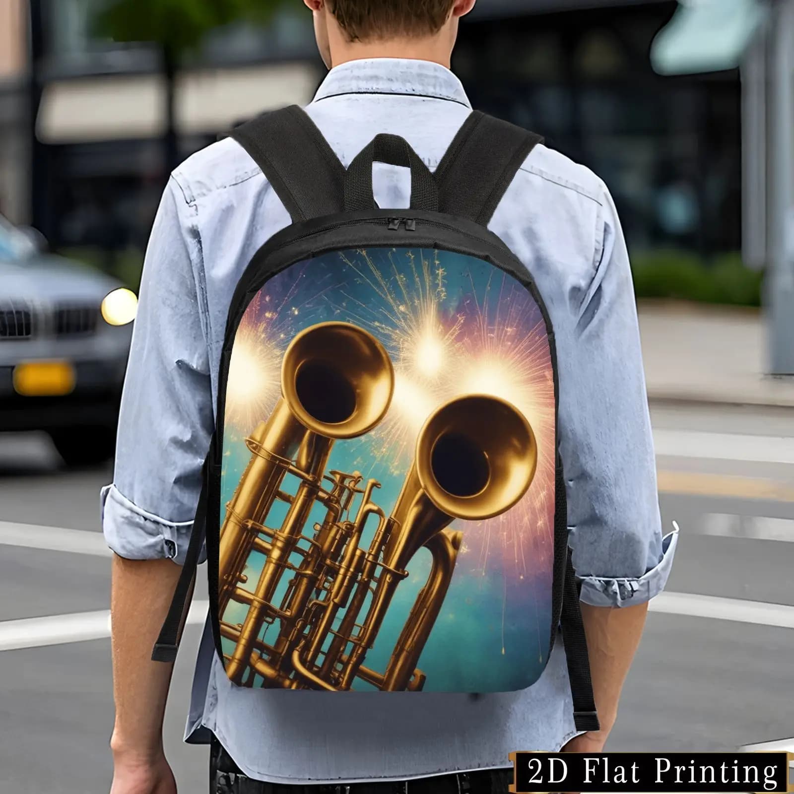 Zaino casual ed elegante, design dallo stile minimalista per i giovani - borsa unisex leggera e capiente con tracolla regolabile