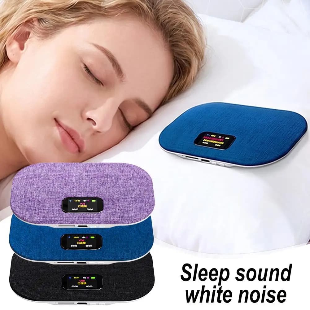 Ultra Thin Under Pillow Bluetooth Sleep Speaker Bone & Air Conduction Dual Mode Smart Screen White Noise Sound Machine HiFi