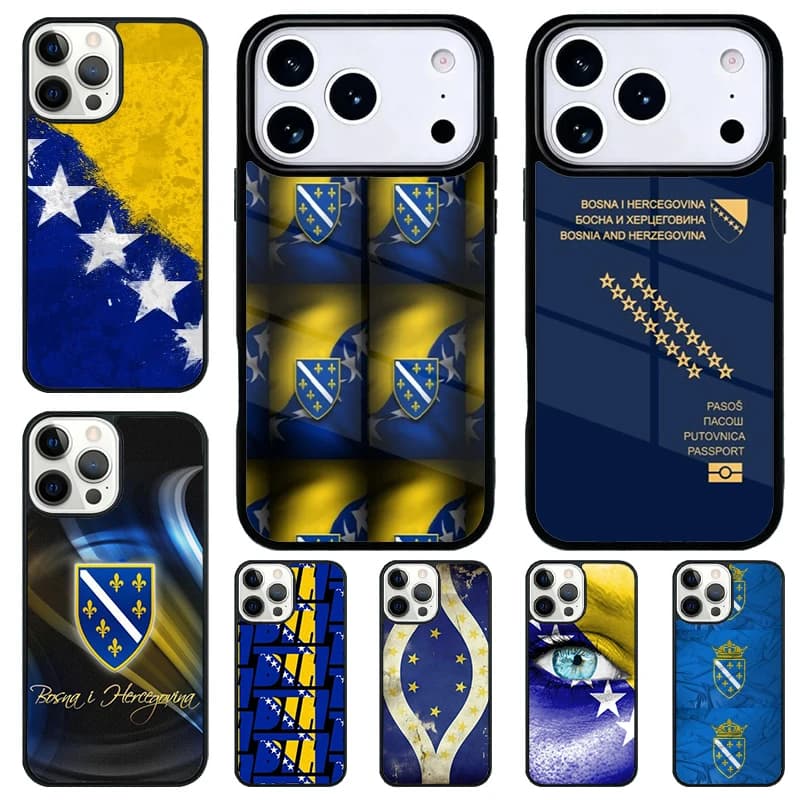 Bosnia and Herzegovina Flag Phone Case for iPhone 17 Air 16 15 11 12 14 13 Pro Max Shockproof Cover