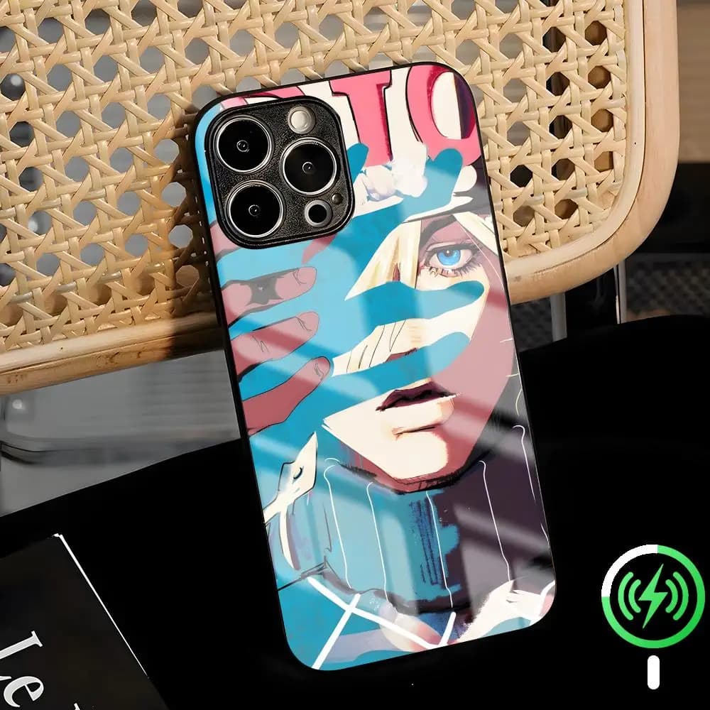 JoJo Part 7 Steel Ball Run Phone Case For iPhone17 Air 16 e 15 14 13 12 11 Plus Mini Pro Max Glass Magnetic Case