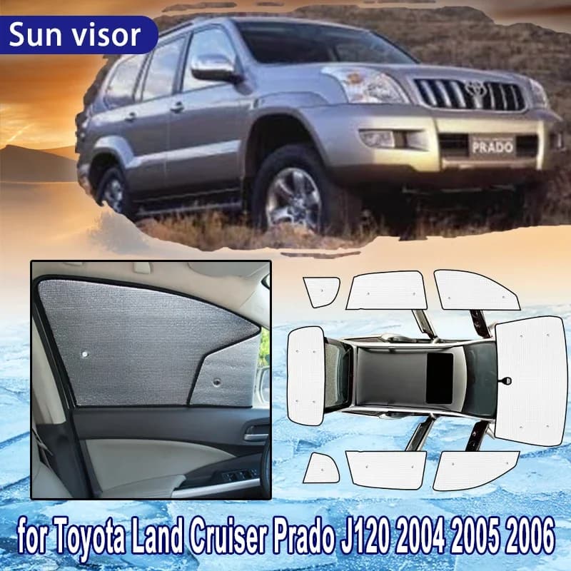 Per Toyota Land Cruiser Prado J120 2004 2005 2006 Auto Parasole Copertura Completa Parasole Parabrezza Lati Finestra Parasole Parti