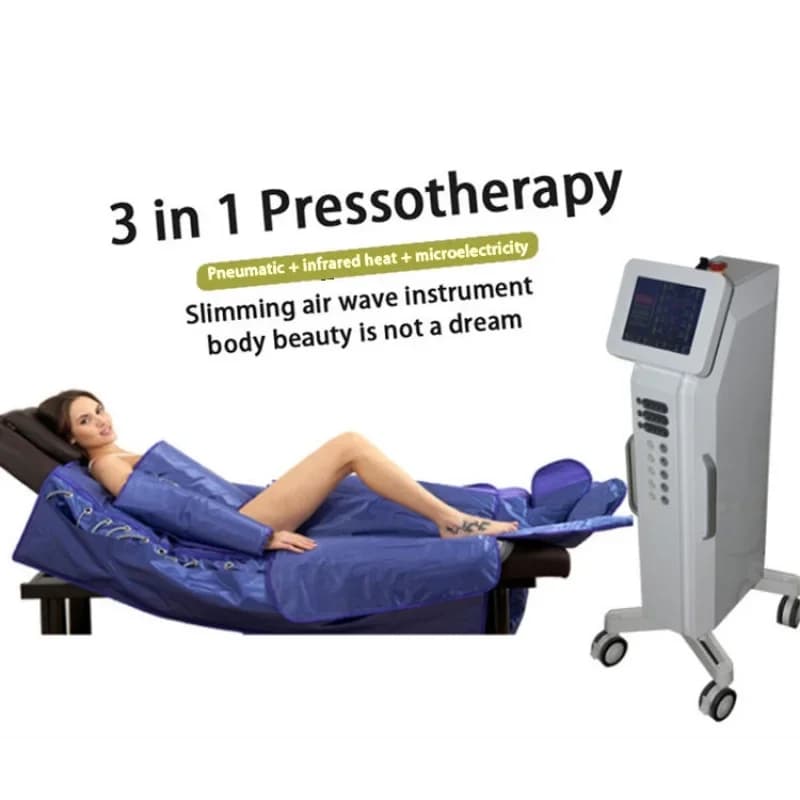 3 In 1 Pressotherapy Infr Lymphatic Drainage Massage Presoterapia Machine With EMS Heating Body Massage Sauna Blanket