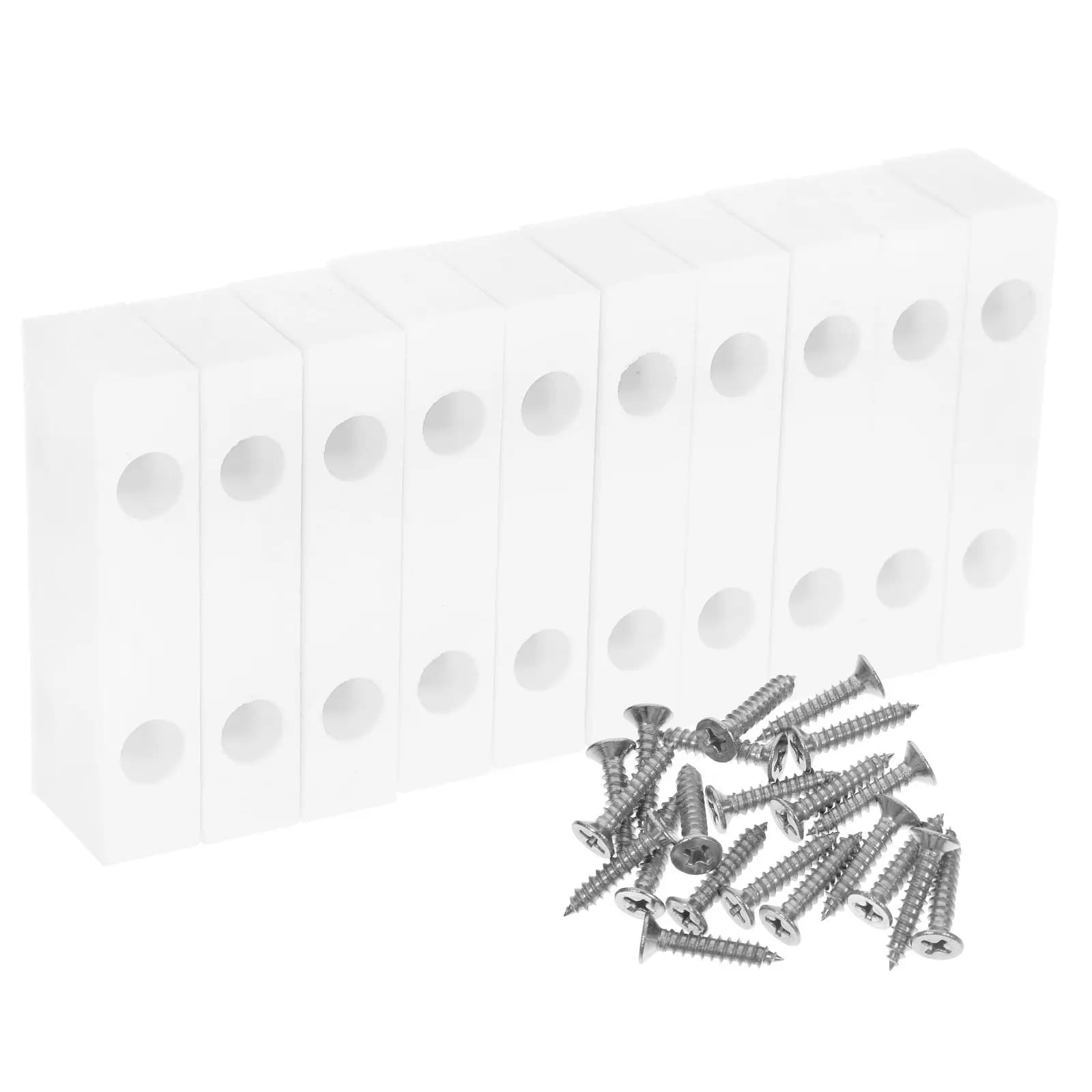 10 Pezzi Limitatore Apertura Finestra, Blocco di Sicurezza per Porte Scorrevoli, Ferma Finestra Orizzontale e Verticale, Blocco Antivento, Chiusura di Sicurezza