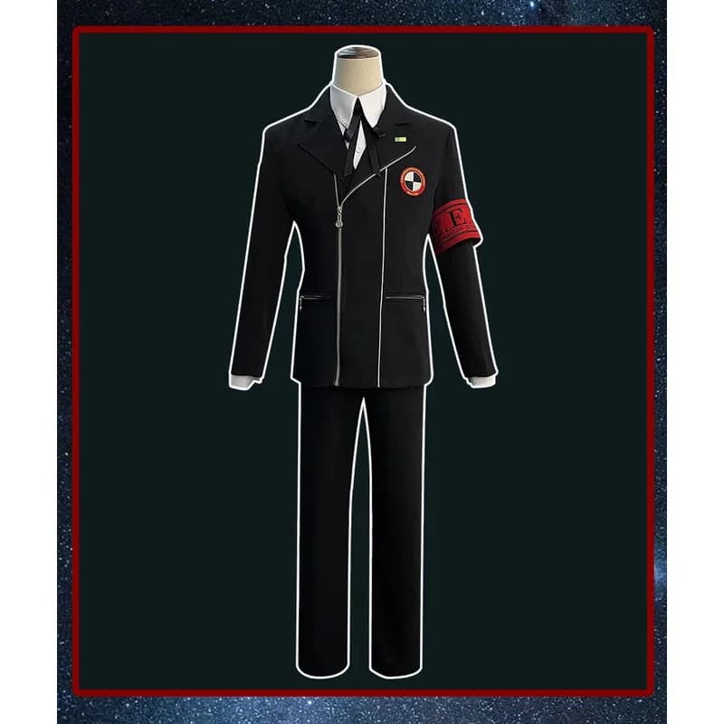 Costume Cosplay Anime Makoto Yuki, Uniforme Scolastica Gekkoukan, Completo Ricamato con Pantaloni e Camicia per Uso Quotidiano
