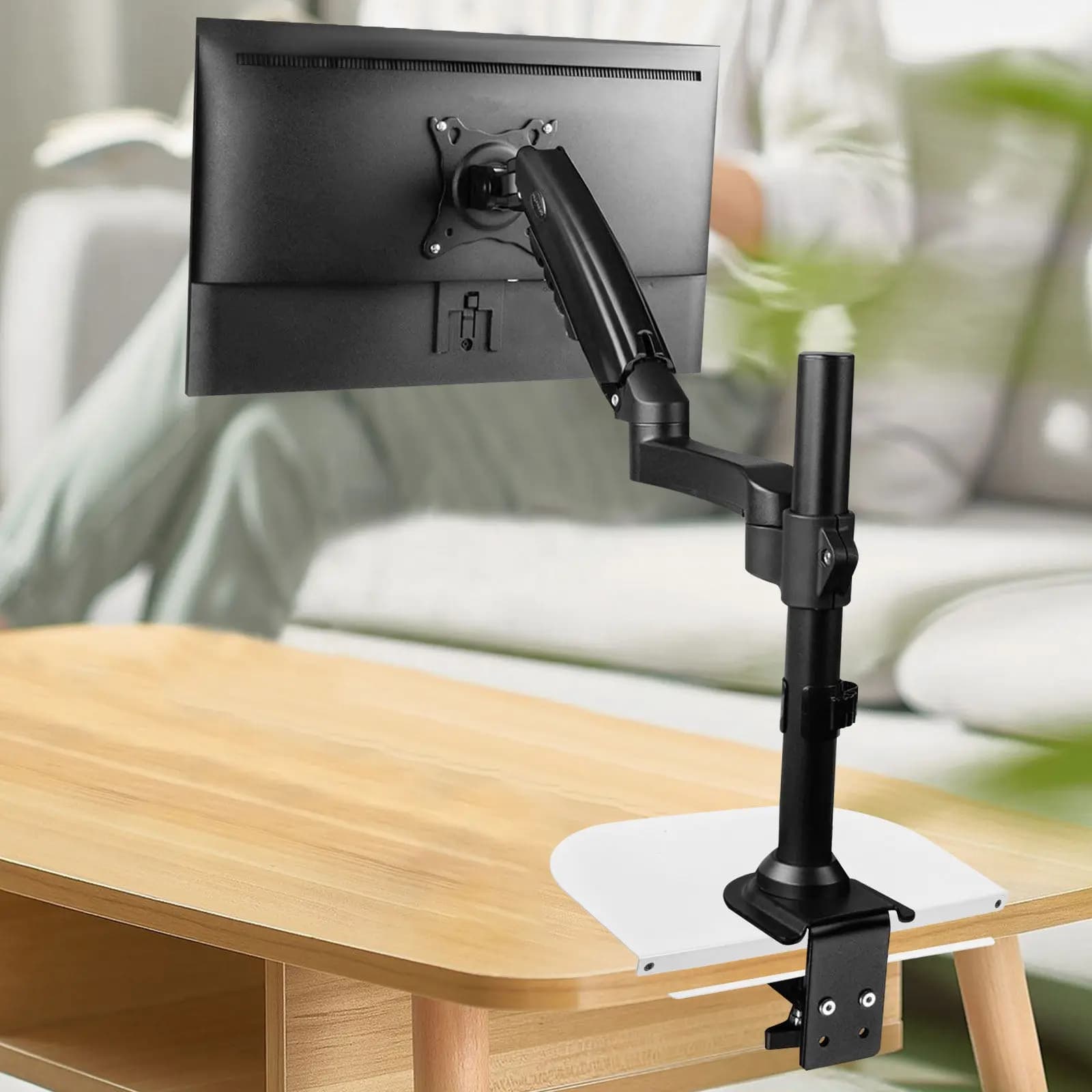1Set Monitor Mounting Reinforcement Plate Robust Steel Fixing Plate for Desk Stability Gaming Office Monitor Stand Upgrade