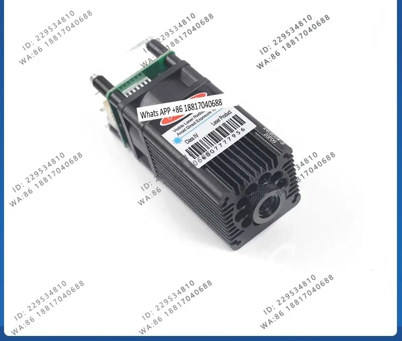 Modulo laser per incisione a luce blu 12V 450nm 5W ad alta potenza, testa laser per incisione fai-da-te con messa a fuoco regolabile