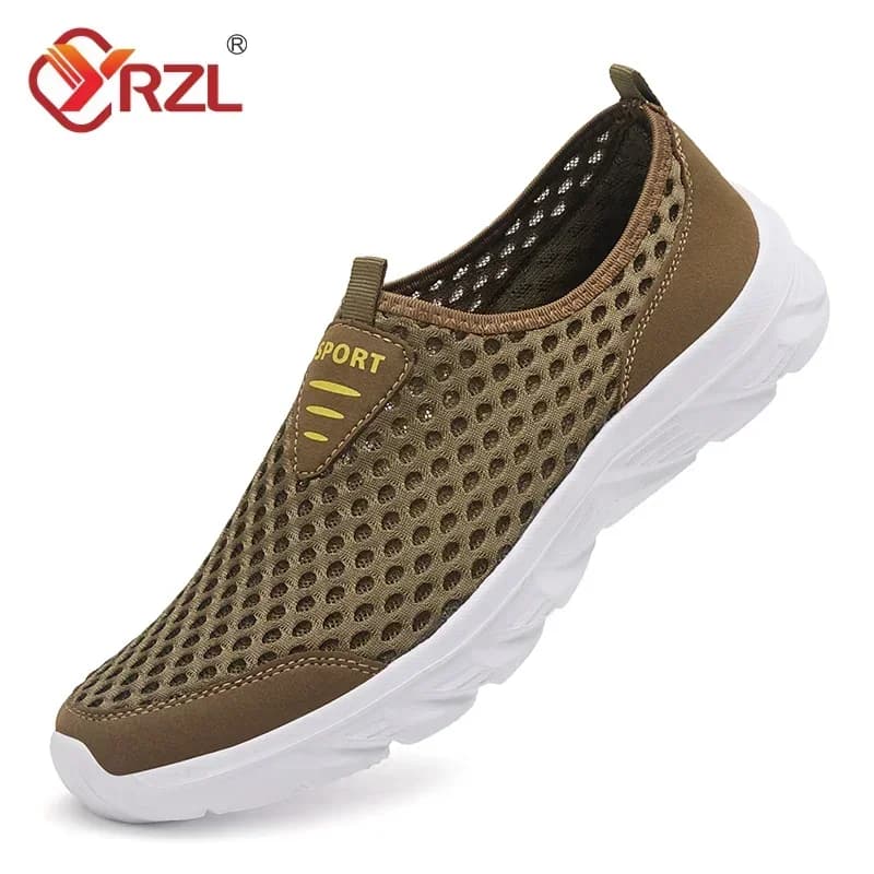 YRZL Scarpe casual da uomo estive Sneakers a rete cava da uomo Scarpe da ginnastica leggere alla moda Scarpe da ginnastica da uomo traspiranti per adulti Mocassini da uomo