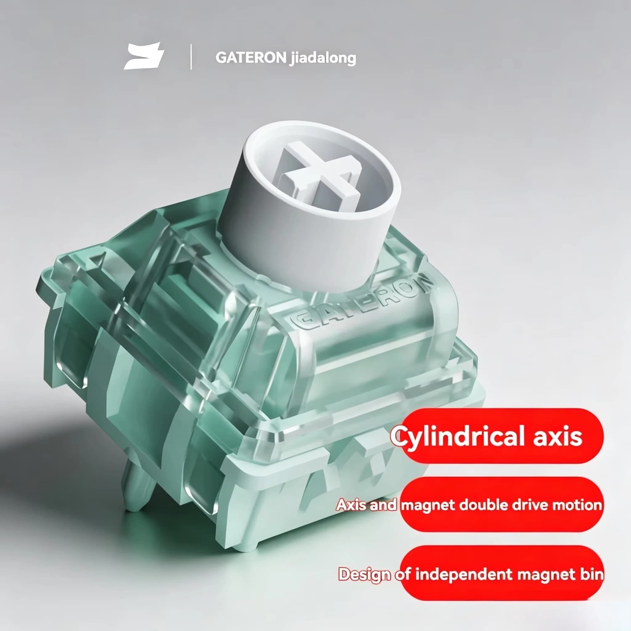Interruttore Magnetico GATERON Jade Ultra 3a Generazione, Personalizzabile con Corsa Regolabile, Lubrificato in Fabbrica, Accessorio per Tastiera Meccanica
