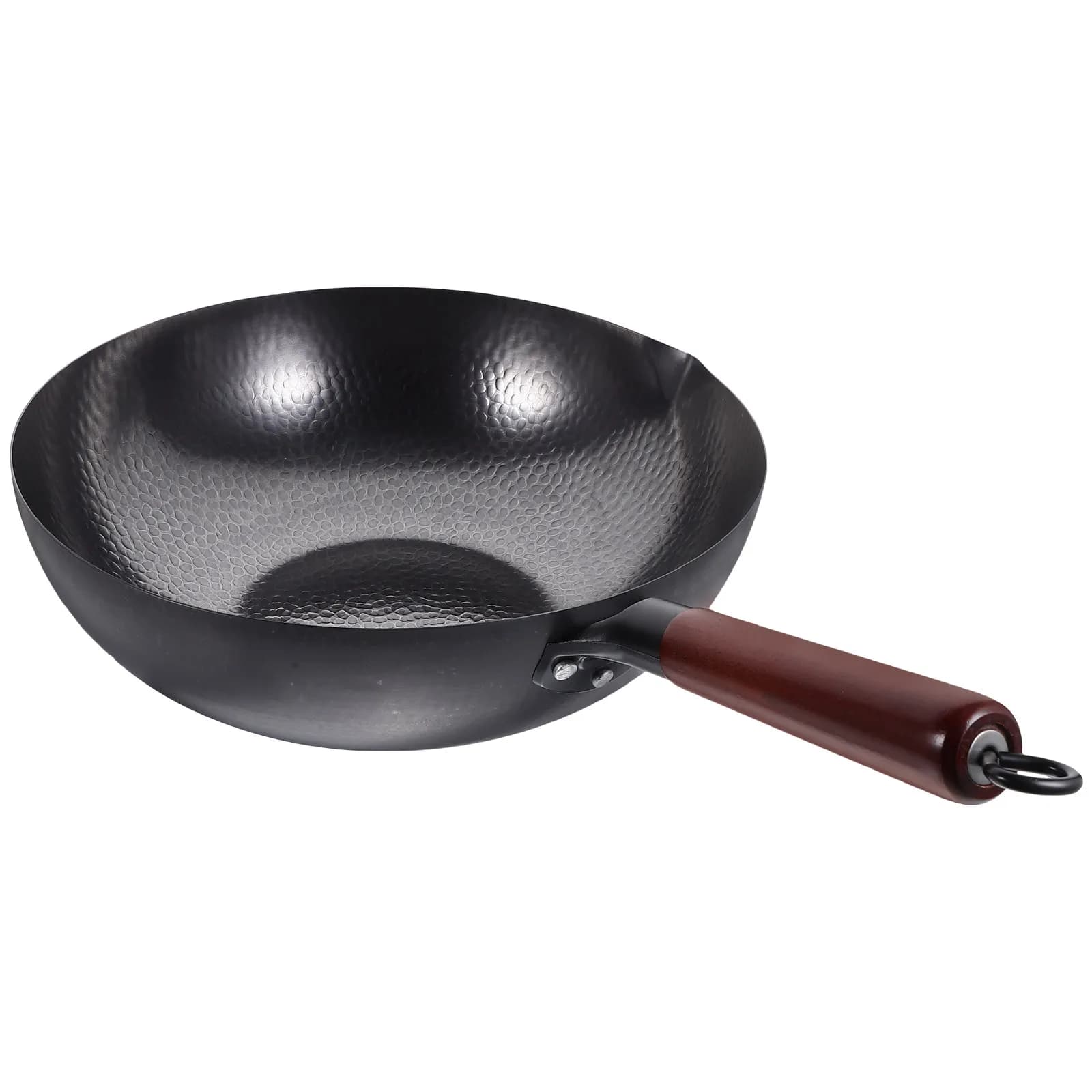 Heavy Duty Iron Wok Pan for Home Cooking Multipurpose Stir Fry Frying Steaming Non Stick Traditional Chinese Wok Kitchen