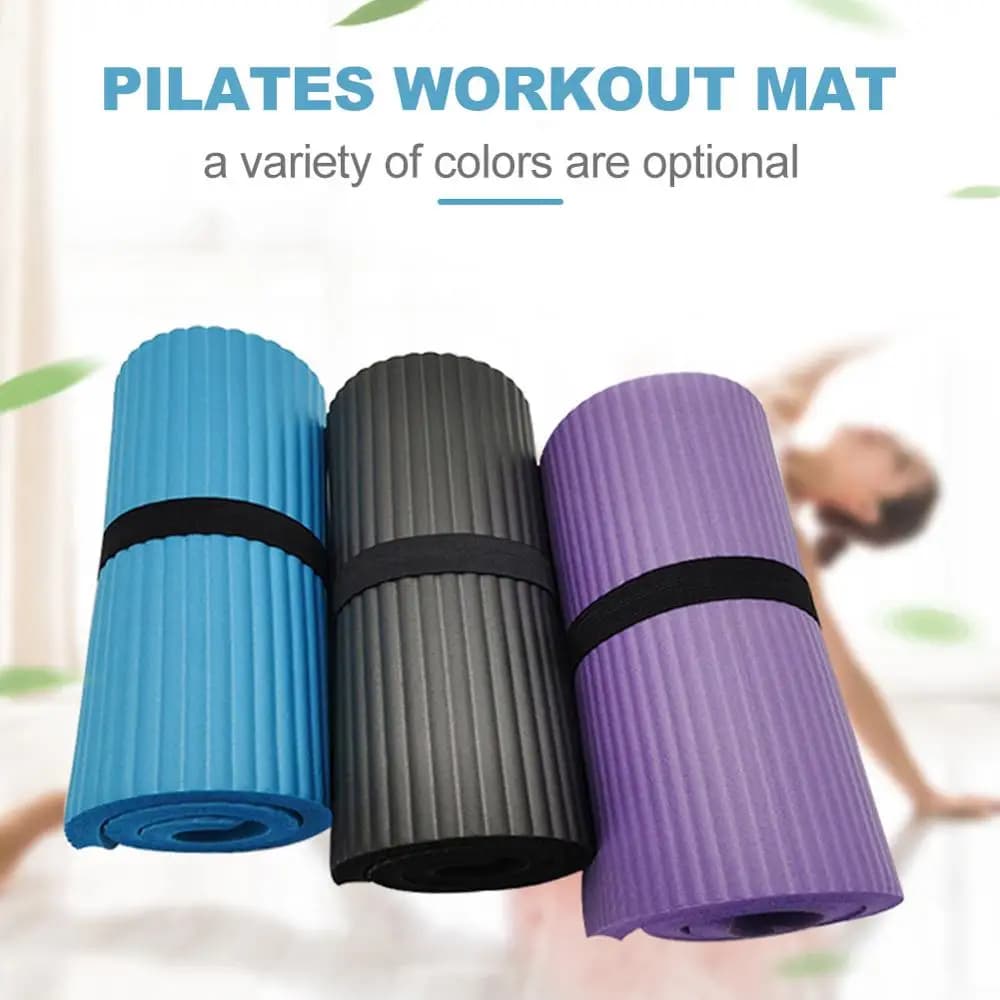 15 mm thick yoga mat, anti-slip fitness mat for yoga exercises, pilates, meditation, gym, extra thick mat for training, resistant mat for exercises