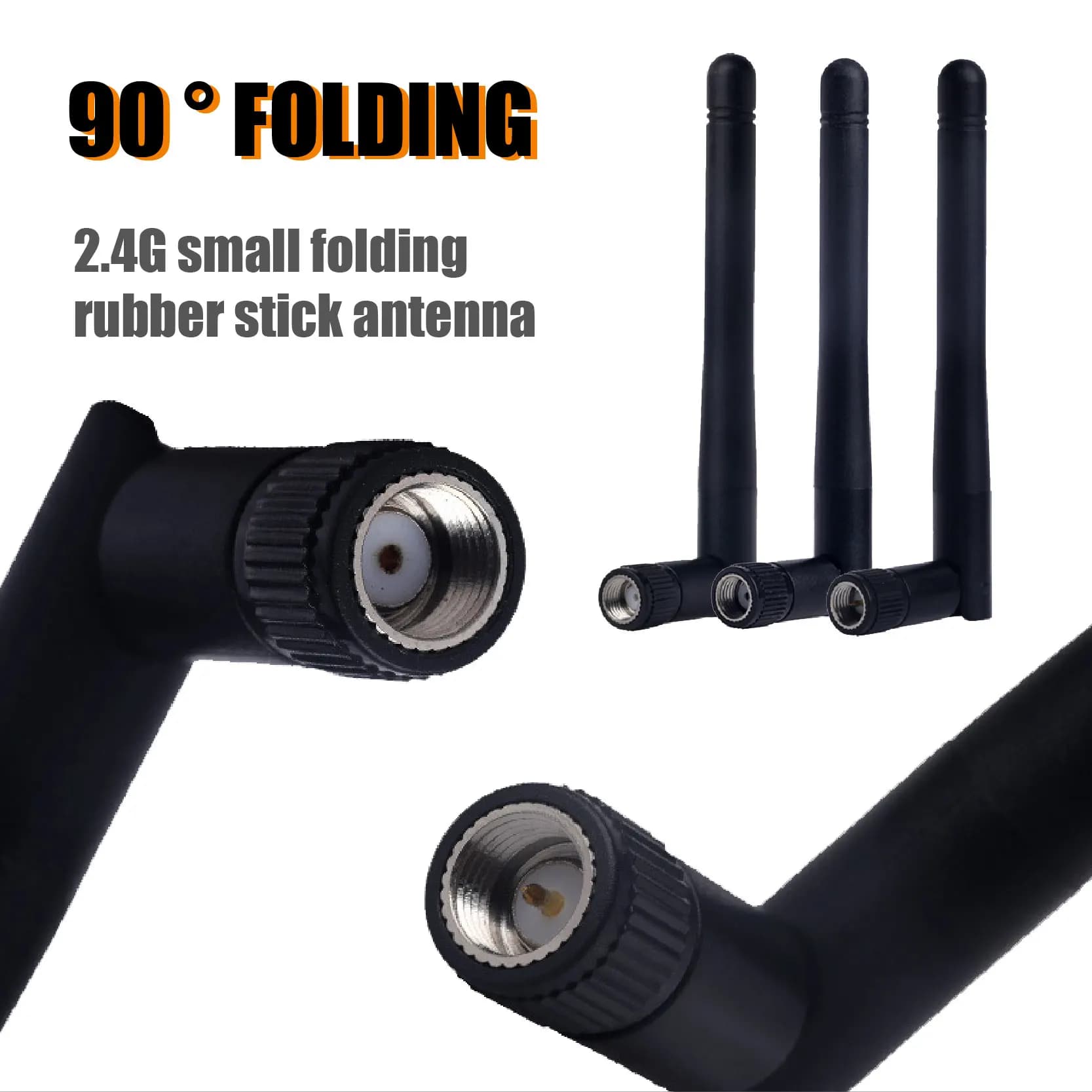 Antenna di ricambio per registratore di telecamere di sicurezza Vedio wireless 2 pezzi WiFi 2,4 GHz 3dBi Antenna WiFi SMA maschio femmina senza ago