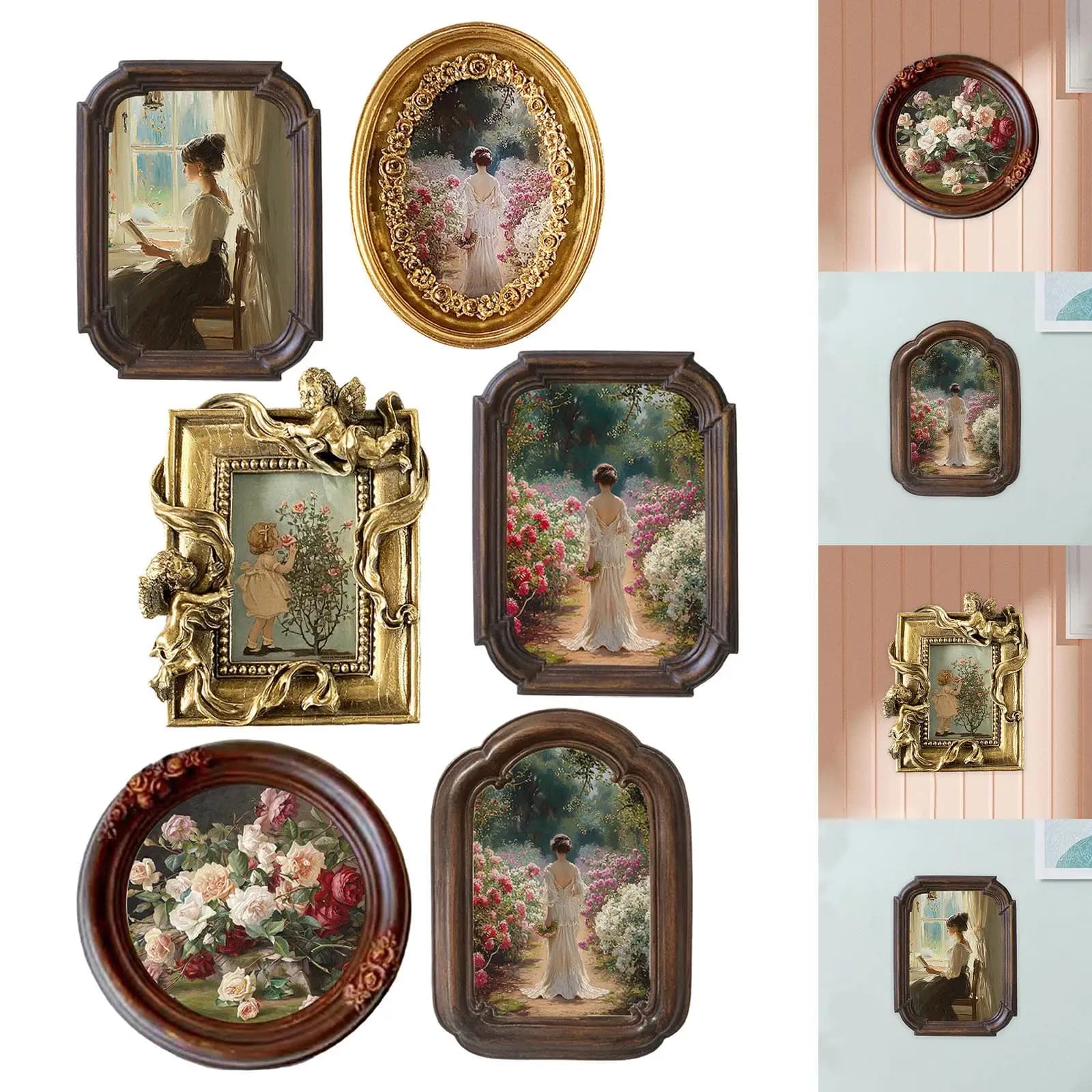 Regali ornamentali in resina per decorazioni per la casa Cornice per foto Cornice per foto Display da tavolo per matrimoni Tavolo San Valentino Ufficio Zia