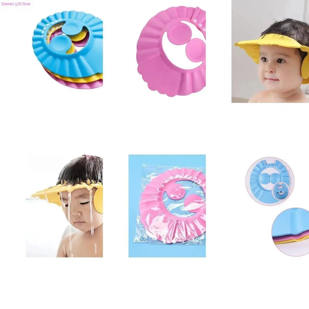 D0JC Children's shower head Adjustable bathroom head bath cap Visiera for washing