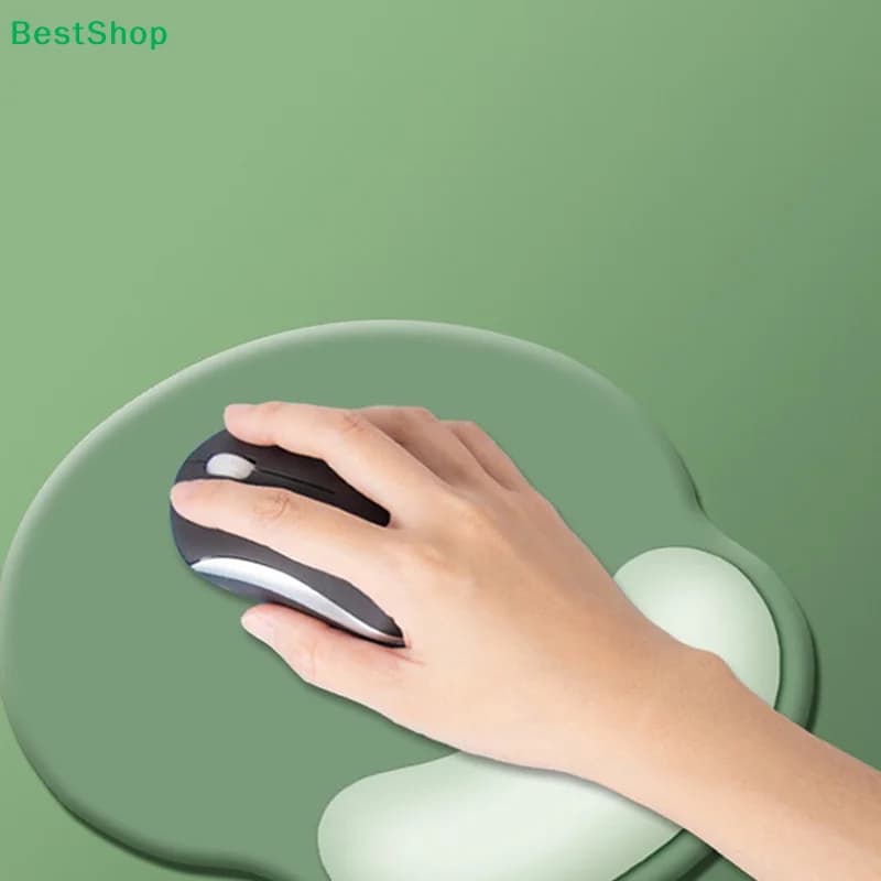 〔L〕Tappetino per mouse ergonomico con poggiapolsi, tappetino per mouse in memory foam tinta unita con supporto per il polso per l'uso in ufficio e a casa
