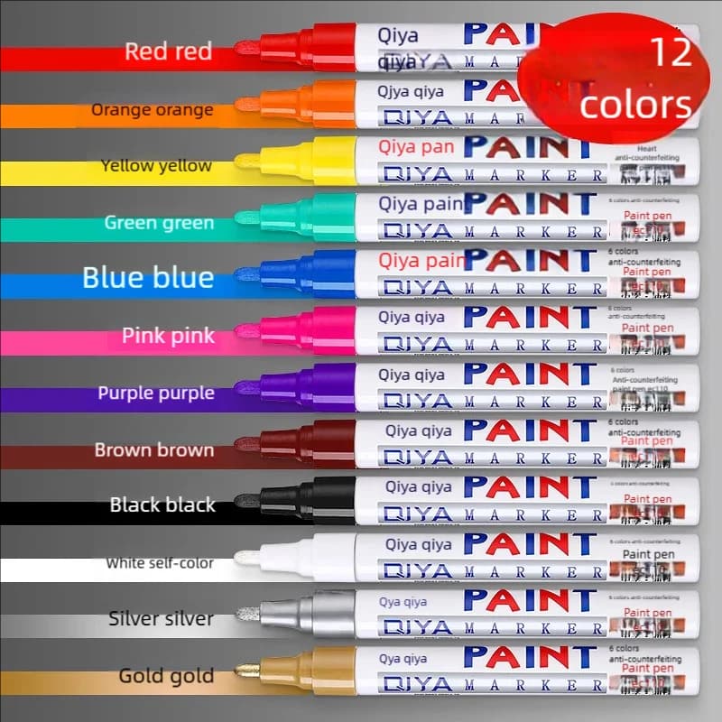 12 Colors QIYA Paint Pen Available RC Car Tire Paint Marker Drawing Pen Tool for Model Car Track For Axial SCX10