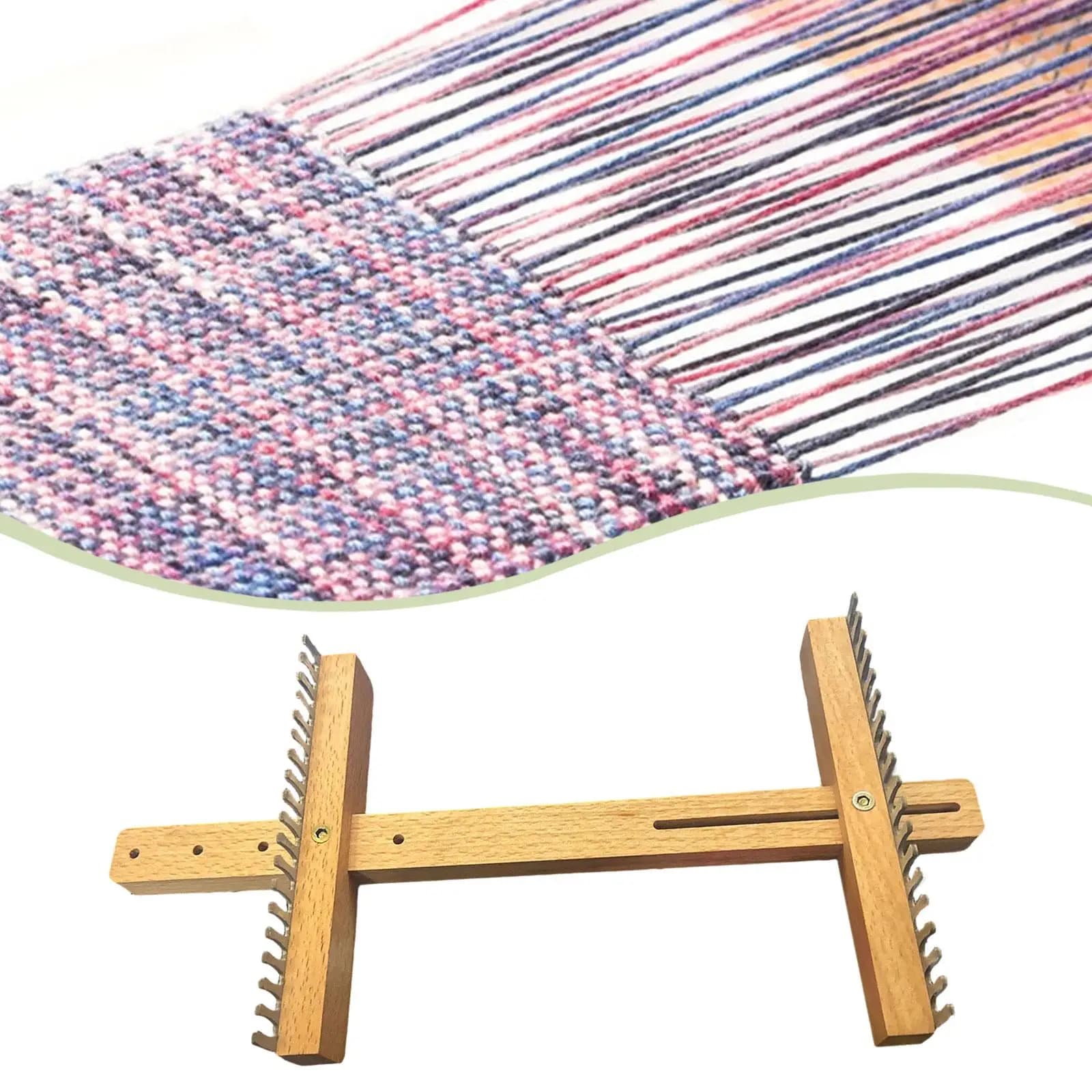 DIY Handmade Knitting Loom Wood Frame Weaving Machine for Creative Scarf and Tapestry Craft Projects
