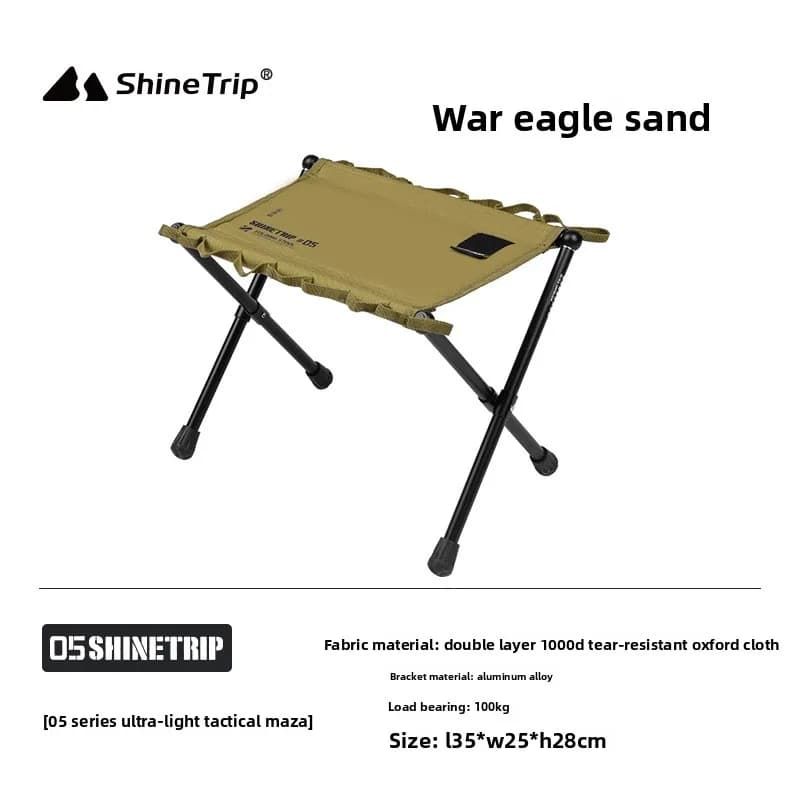 Ultralight Folding Tactical Stool Aluminum Alloy Portable Compact Camp Chair for Outdoor Hiking Fishing Picnic Camping Garden