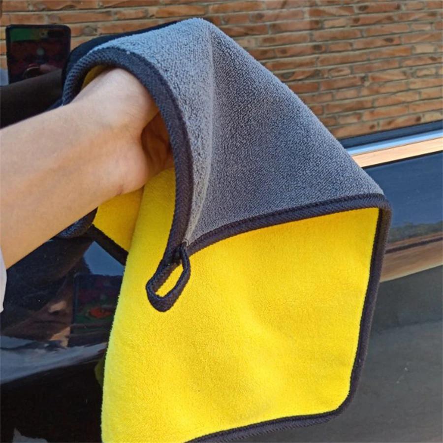 1/2/6 Pieces Microfiber Cloth for Cleaning, Thick and Soft, for Drying and Washing Car, Double Layer, Accessories Car
