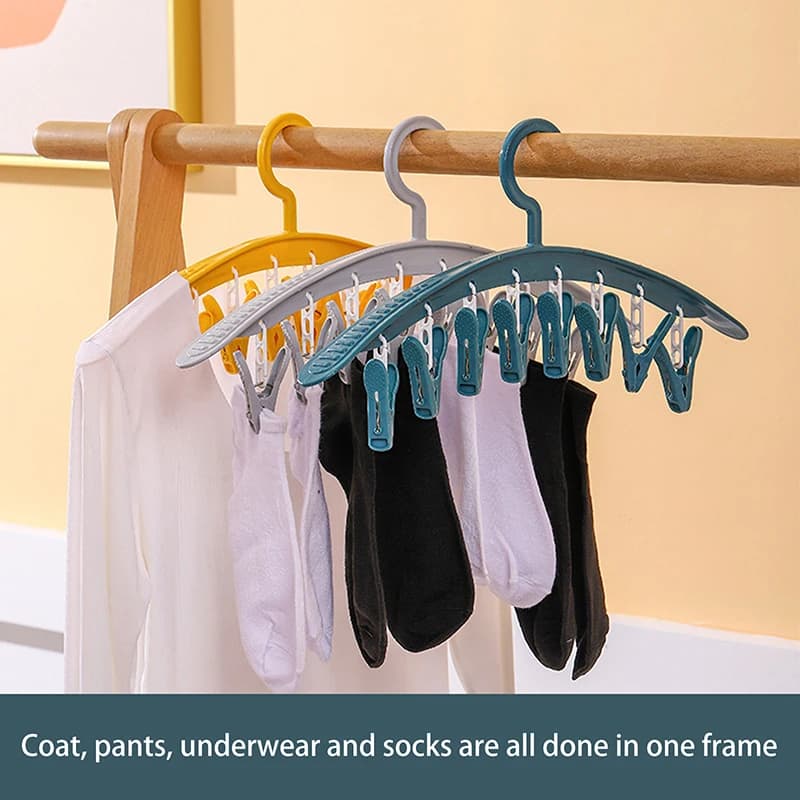 1pc plastic thickened drying underwear sock clip multifunctional coat hangers without trace anti-wind coat hangers