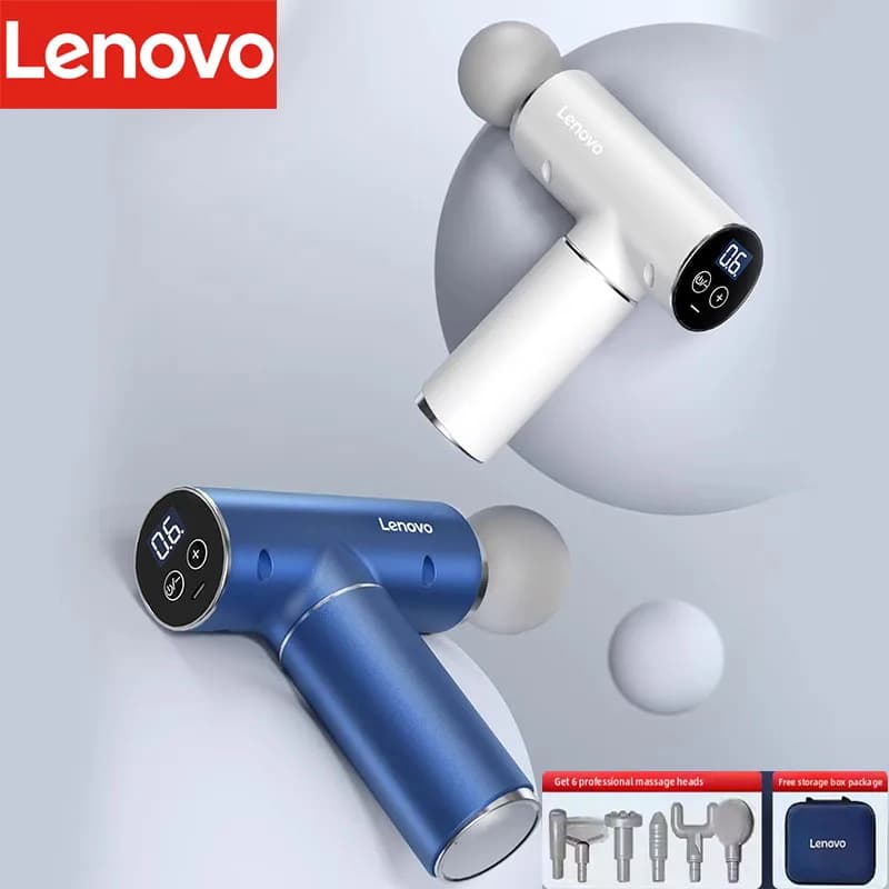 Professional 6-head massager with original brushless motor Lenovo Fascia Gun suitable for deep muscle relaxation, relieves the fatigue of gifts